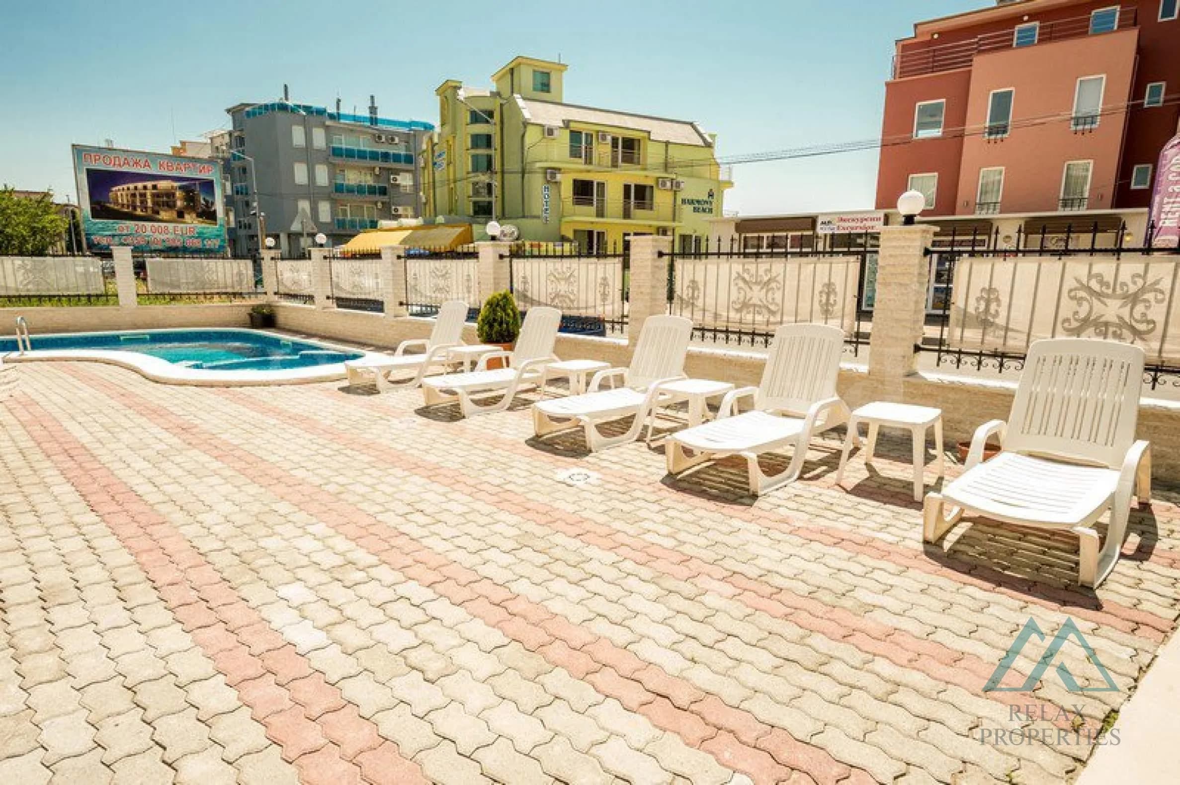 2-izbový apartmán s výhľadom na more, komplex Aurora, Nessebar, 30m od mora - 4
