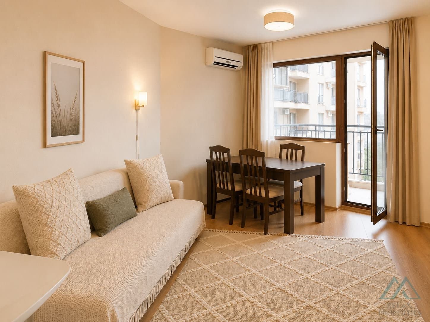Zariadený 2-izbový apartmán s výhľadom na bazén v centre Slnečného pobrežia - 5
